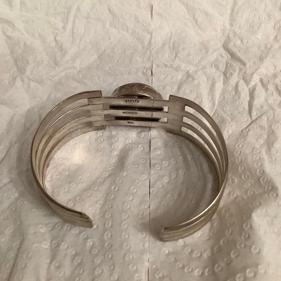 Dominique Dinouart DDD 925 Silver Black Ónix Inlay Cuff Bangle + Ring 8.5 Set - Picture 4 of 15